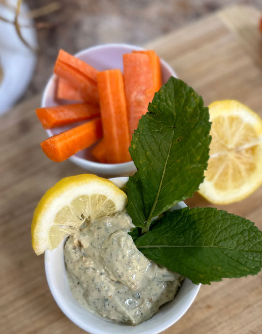Roasted Garlic Dip with Glen Donald Estate caramelised balsamic and extra virgin olive oil