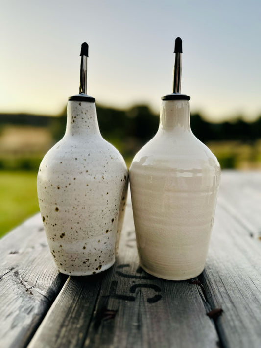 Ceramic oil dispenser handmade in Australia