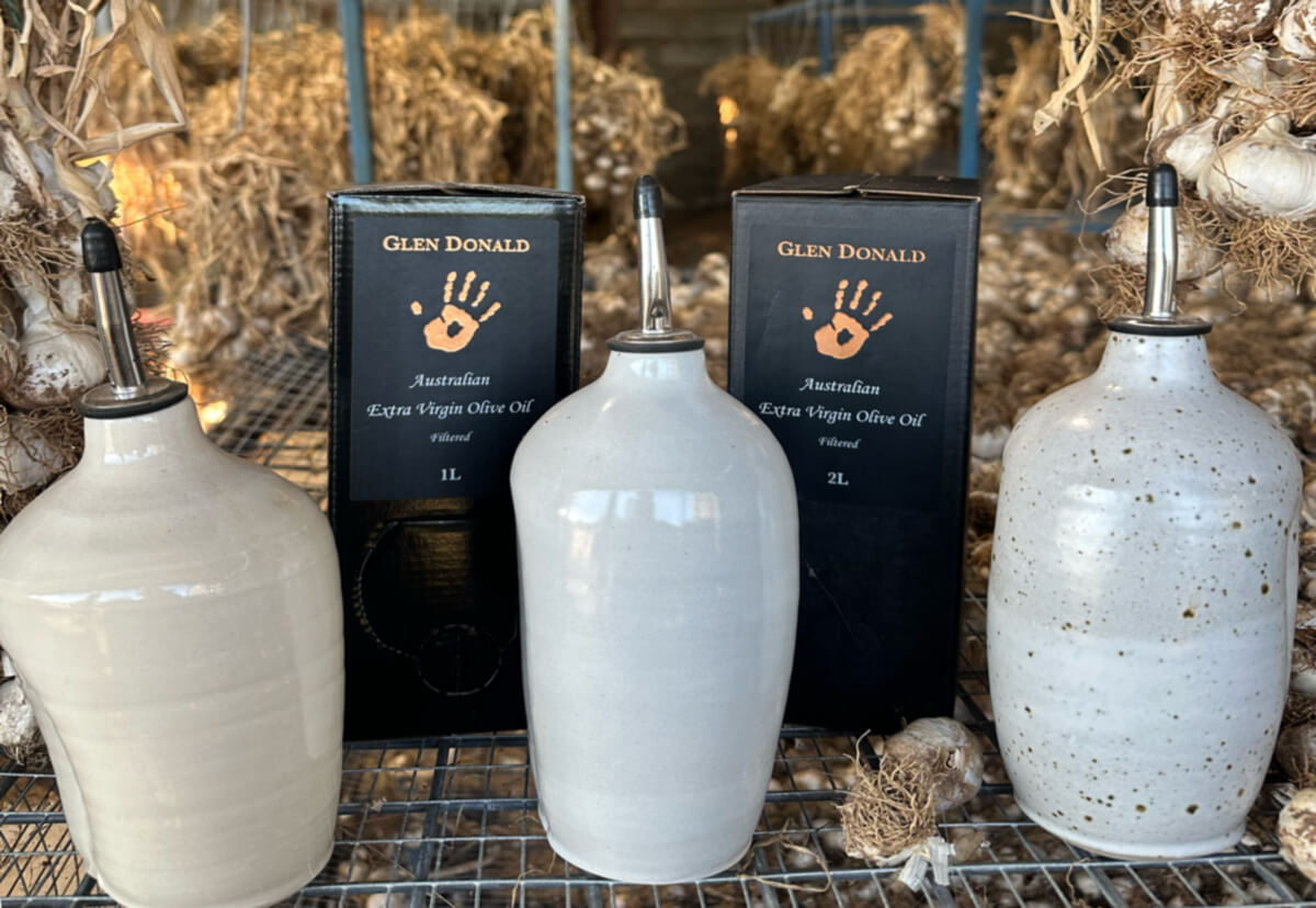 Ceramic oil dispenser handmade in Australia